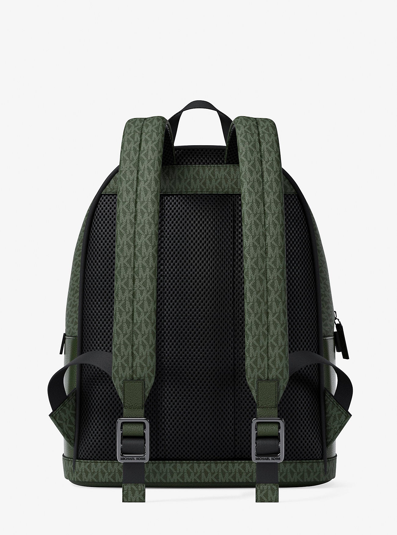 Cooper Medium Pebbled Leather and Signature Logo Commuter Backpack Moss Moss