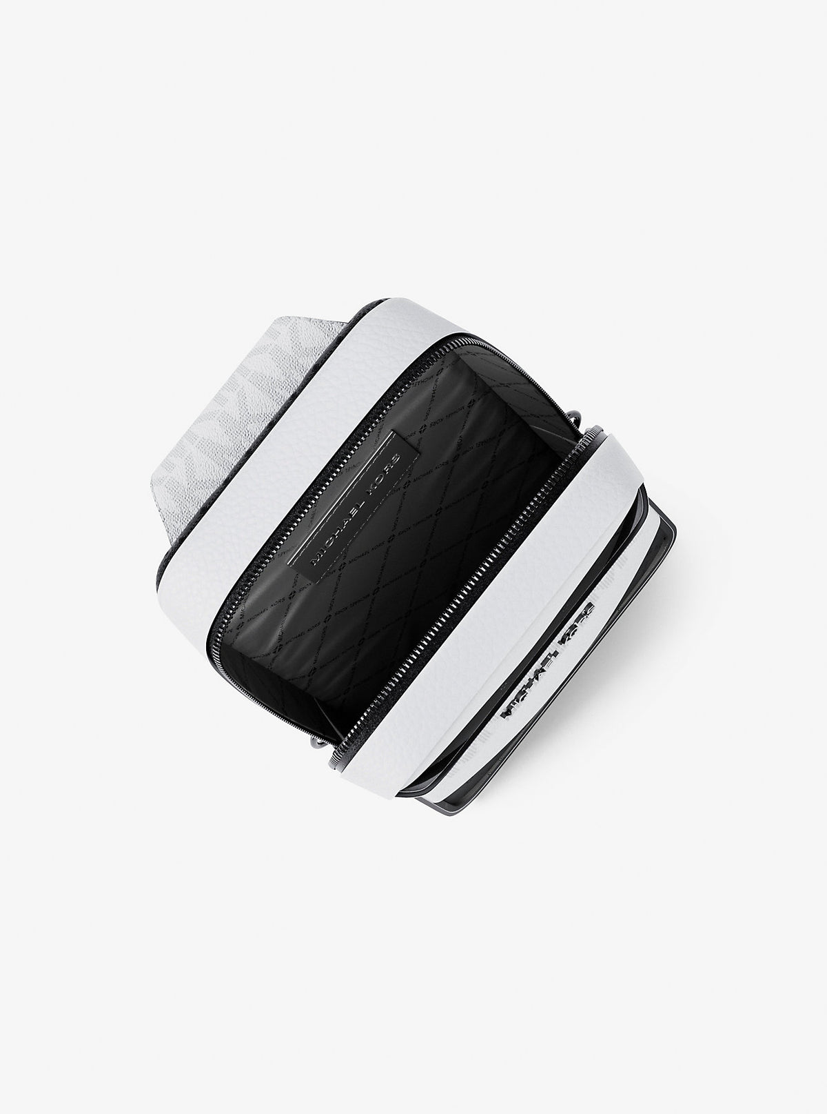 Cooper Medium Pebbled Leather and Signature Logo Sling Pack with Pouch Bright Wht Bright Wht