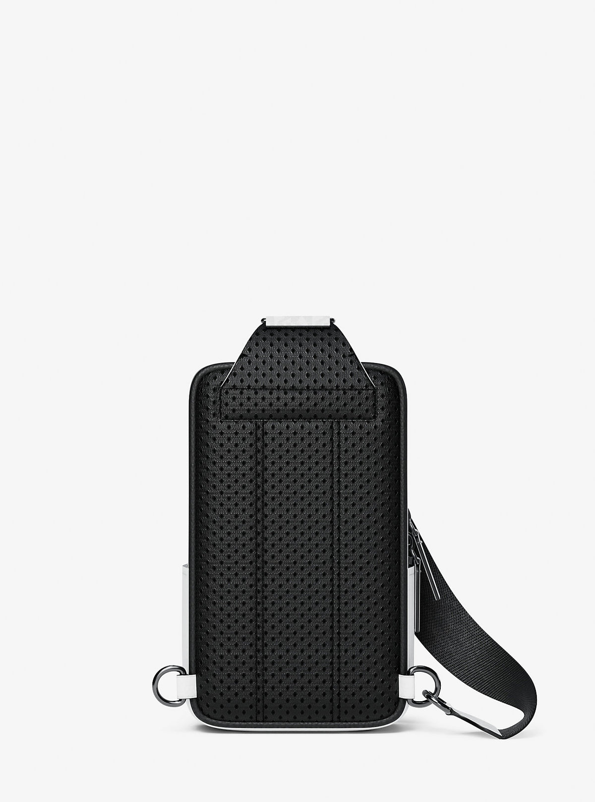 Cooper Medium Pebbled Leather and Signature Logo Sling Pack with Pouch Bright Wht Bright Wht