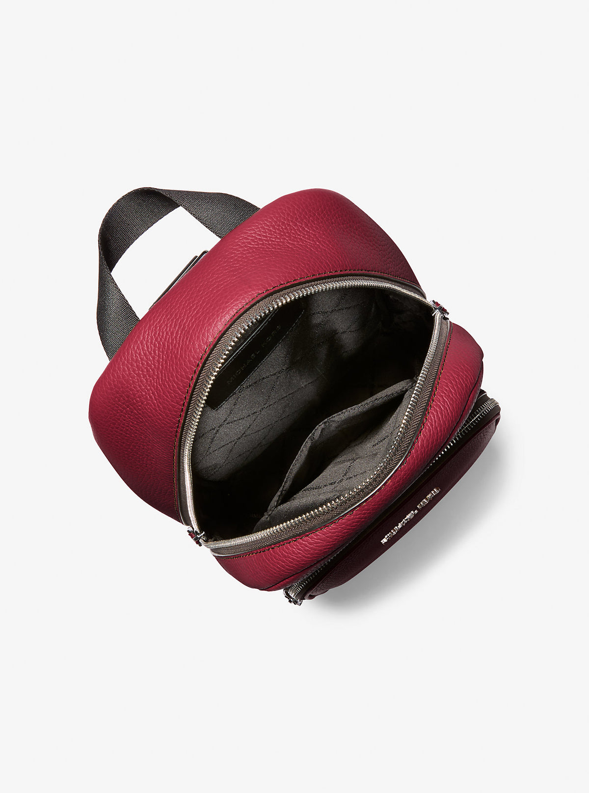 Cooper Pebbled Leather Sling Pack Cherry Cherry