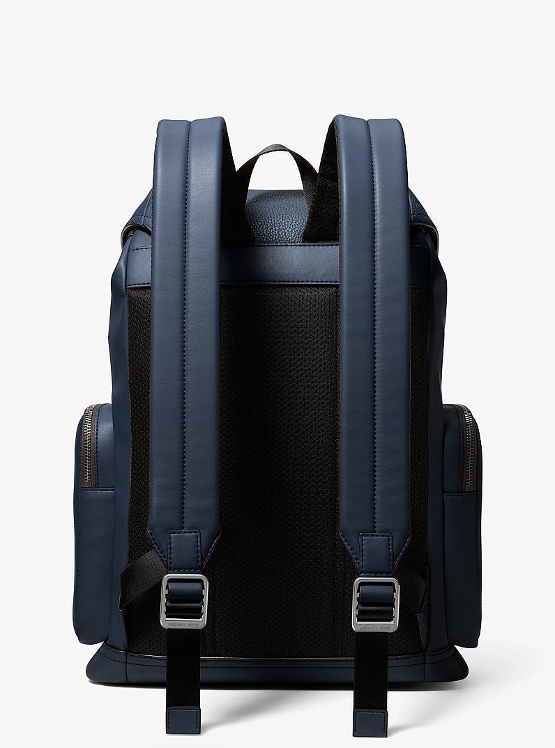 Cooper Pebbled Leather Backpack Navy Navy