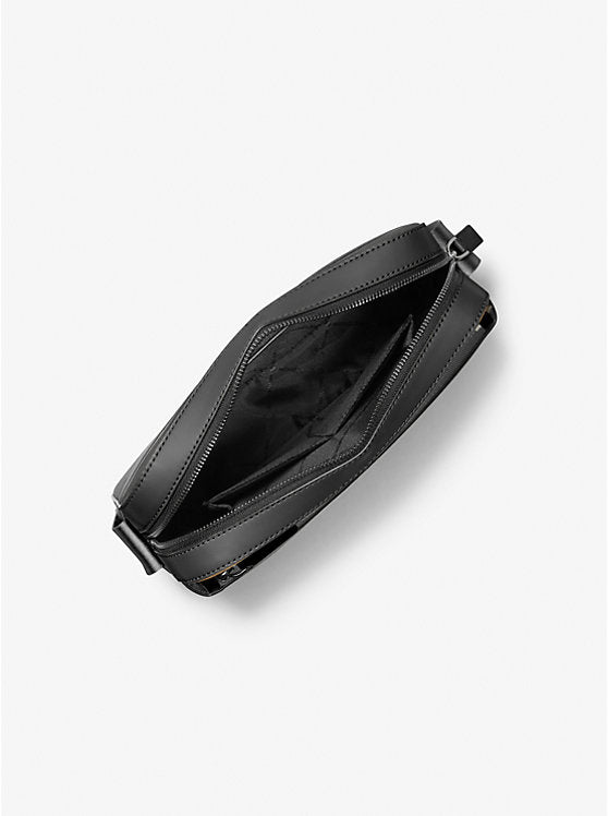 Cooper Saffiano Leather Utility Crossbody Bag Black