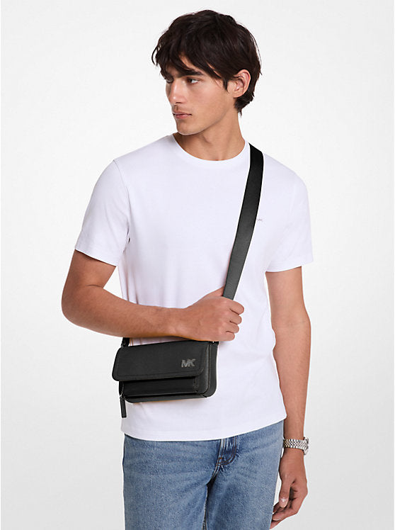 Cooper Saffiano Leather Crossbody Bag Black