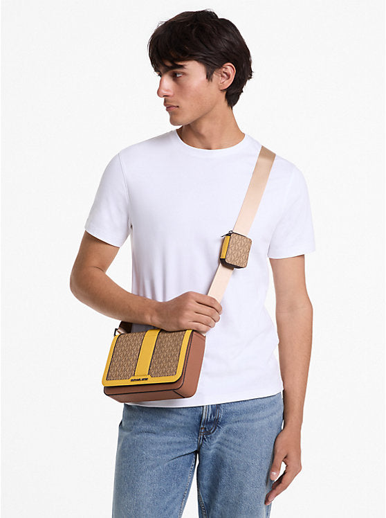 Cooper Color-Block Signature Logo Crossbody Bag with Pouch Daisy Yellow