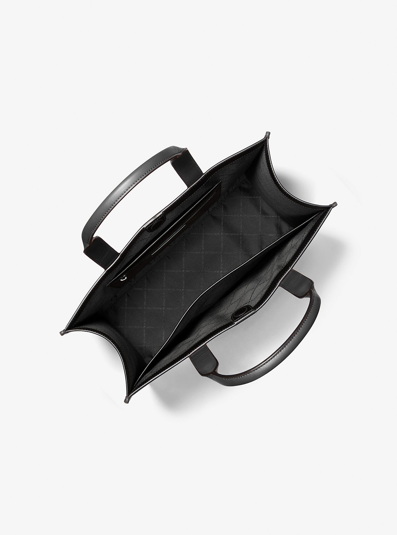 Cooper Logo Embossed Pebbled Leather Tote Bag Black Black