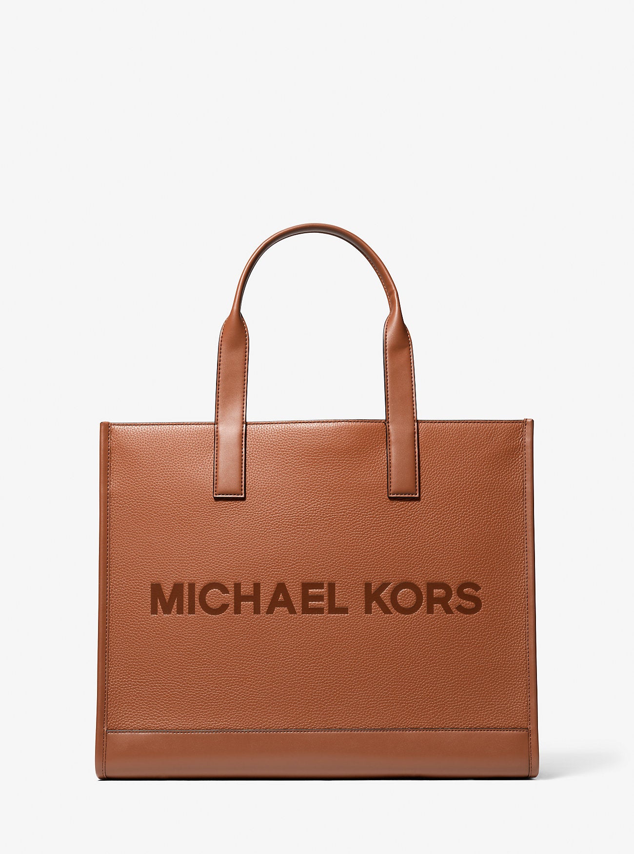 Cooper Logo Embossed Pebbled Leather Tote Bag Luggage Luggage