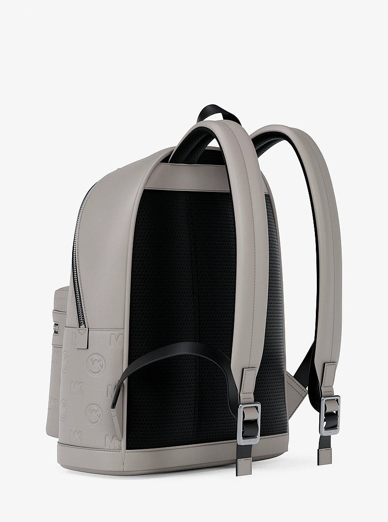Cooper Medium Logo Debossed Dome Backpack Pearl Grey Pearl Grey