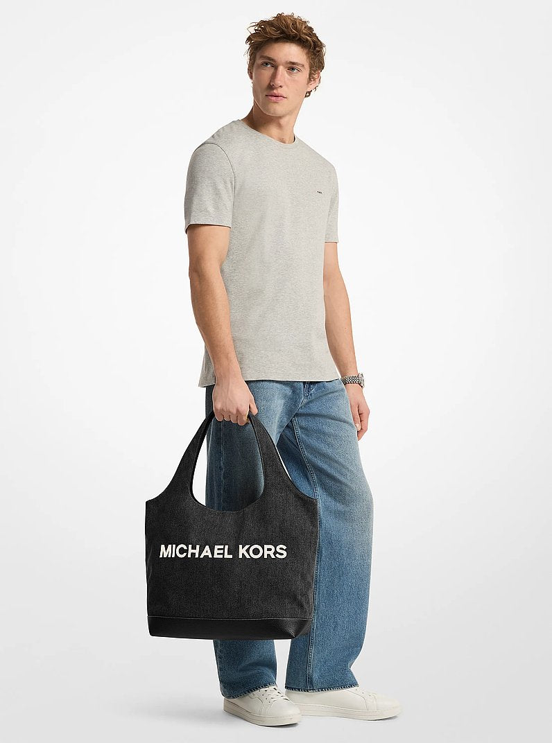 Cooper Medium Denim Tote Bag Black Wash Black Wash