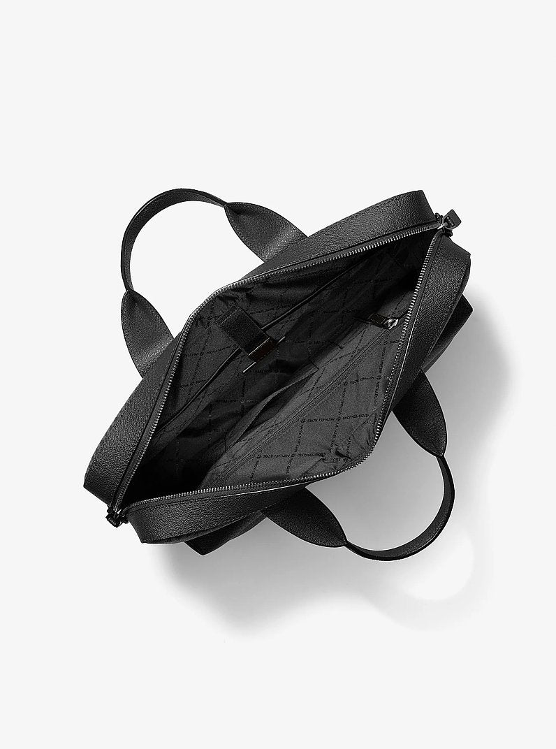 Pacey Medium Signature Logo Pocket Briefcase Black Black