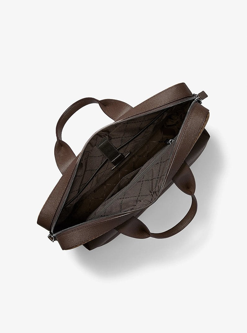 Pacey Medium Signature Logo Pocket Briefcase Camel Camel