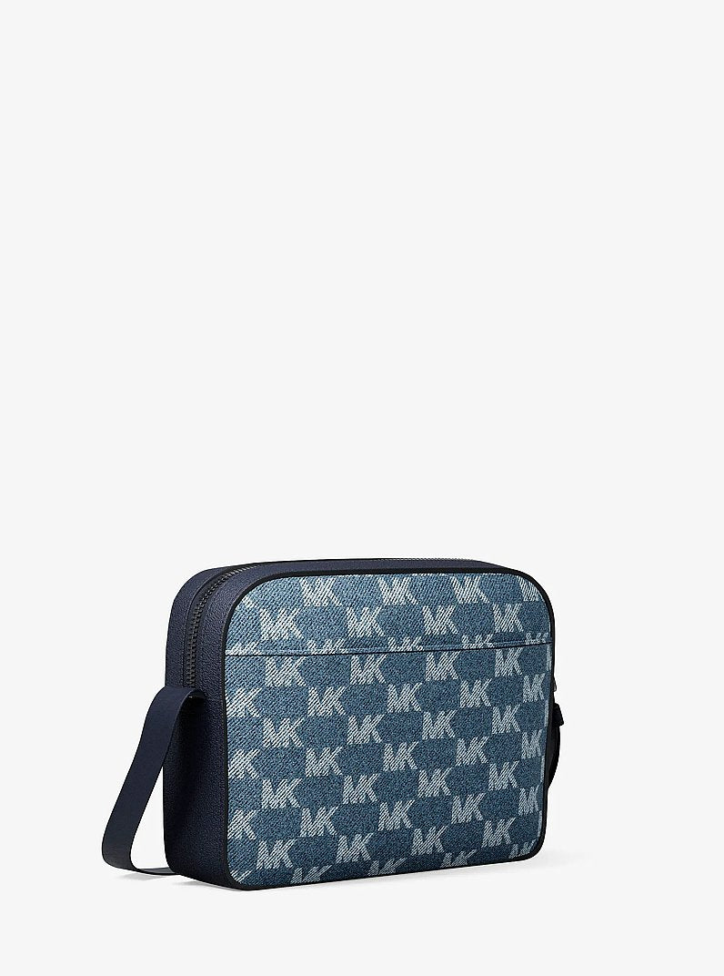 Cooper Logo Jacquard Denim Flight Bag Medium Blue Wash Medium Blue Wash