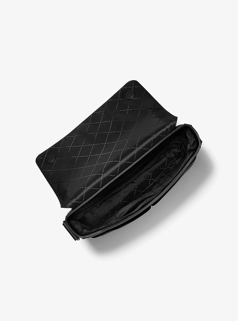 Pacey Medium Signature Logo Messenger Bag Black Black