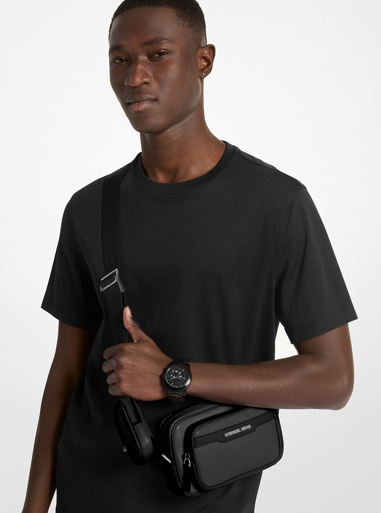 Cooper Pebbled Leather Camera Bag Black Black