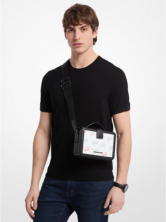 Cooper Embellished Signature Logo Crossbody Bag Black