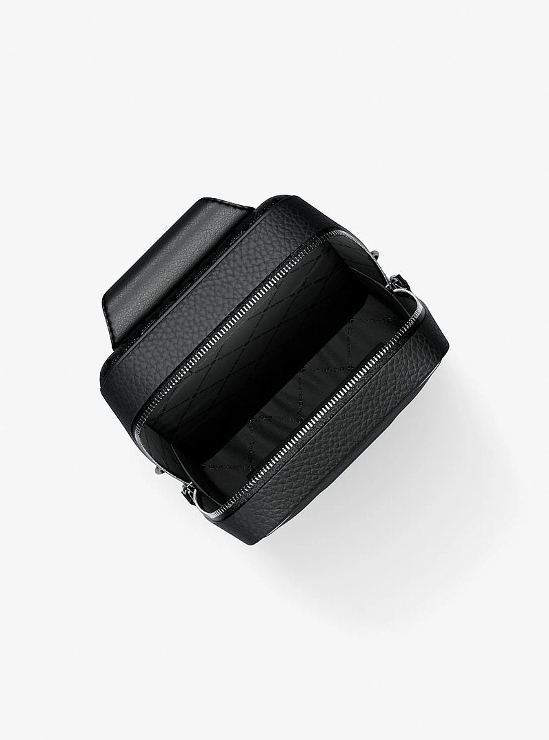 Cooper Medium Pebbled Leather Sling Pack Black Black