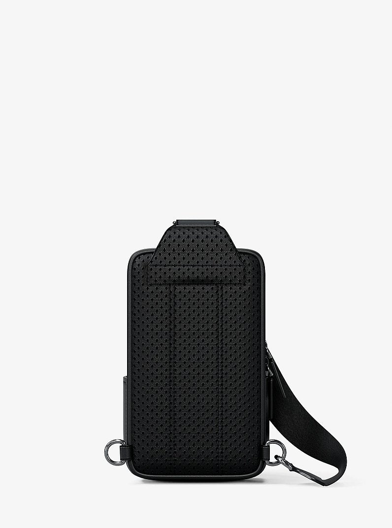 Cooper Medium Pebbled Leather Sling Pack Black Black