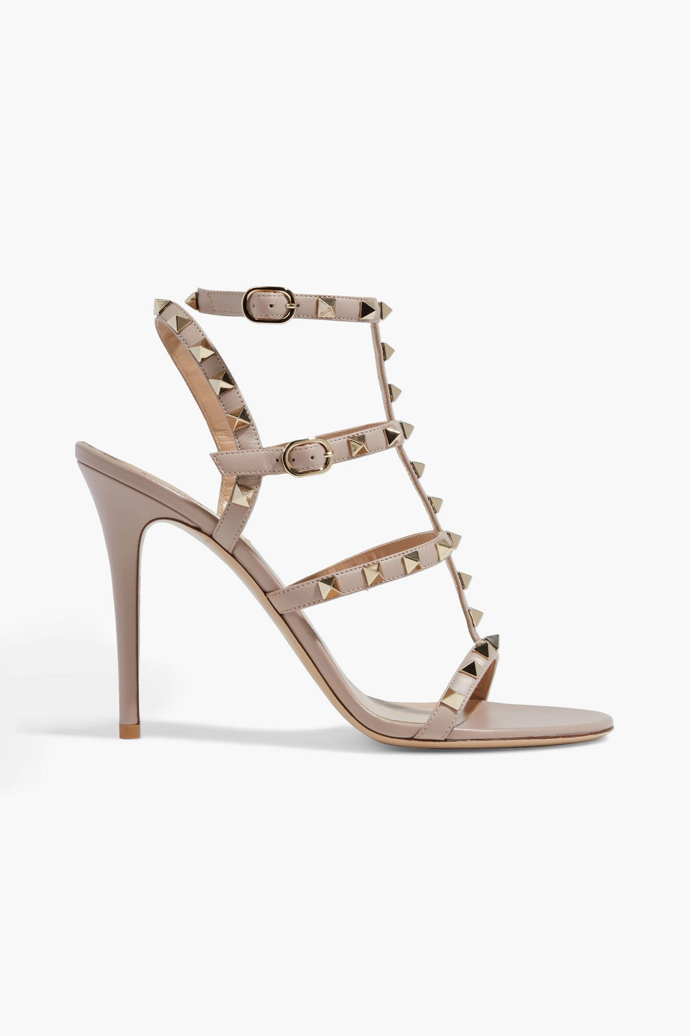 Valentino Garavani Rockstud Leather Sandals Neutral Women's