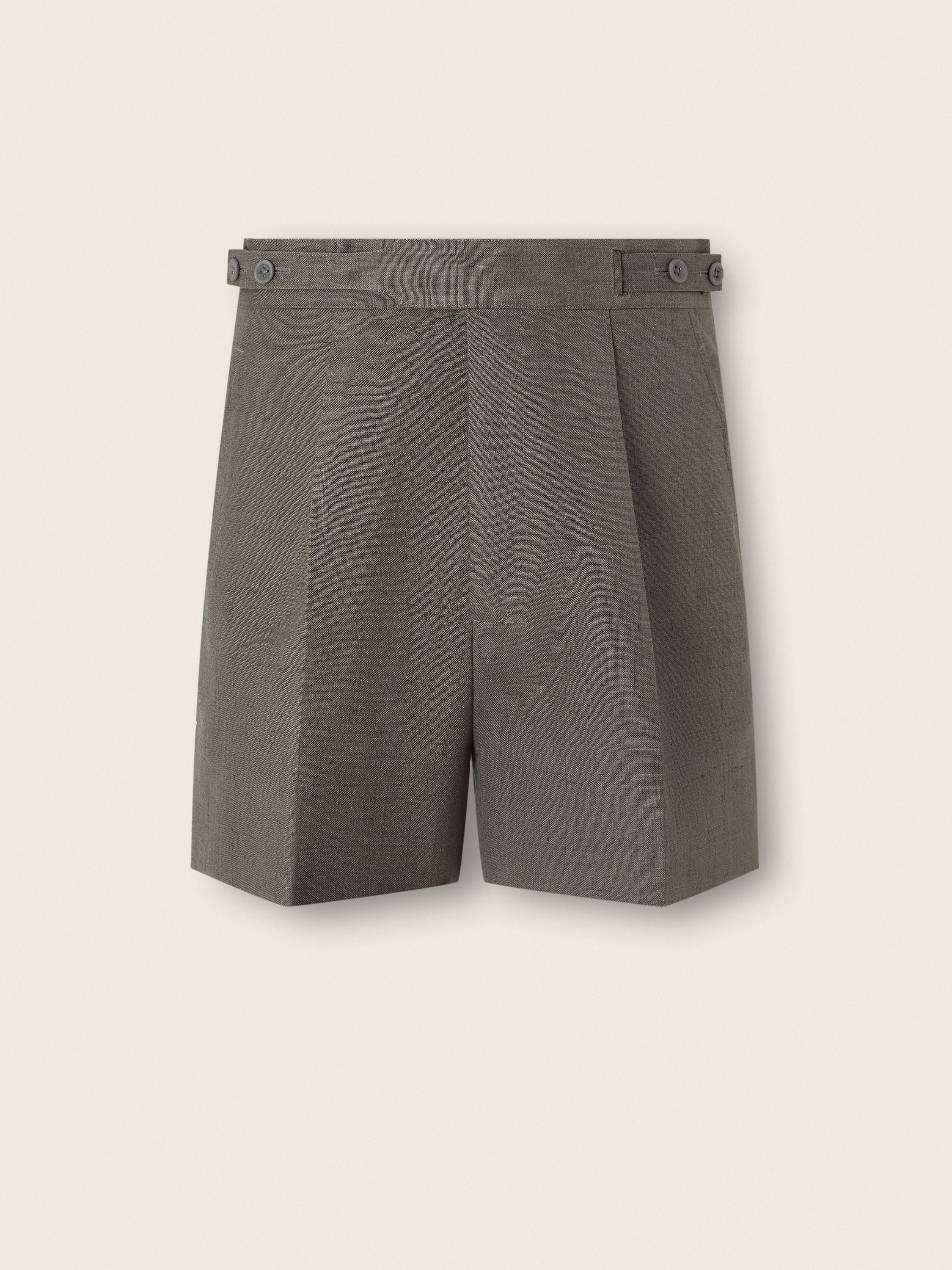 Zegna Dark Taupe Silk Shorts