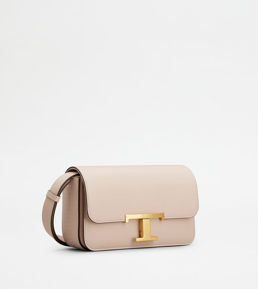 Tods T Timeless Crossbody Bag In Leather Micro Pink
