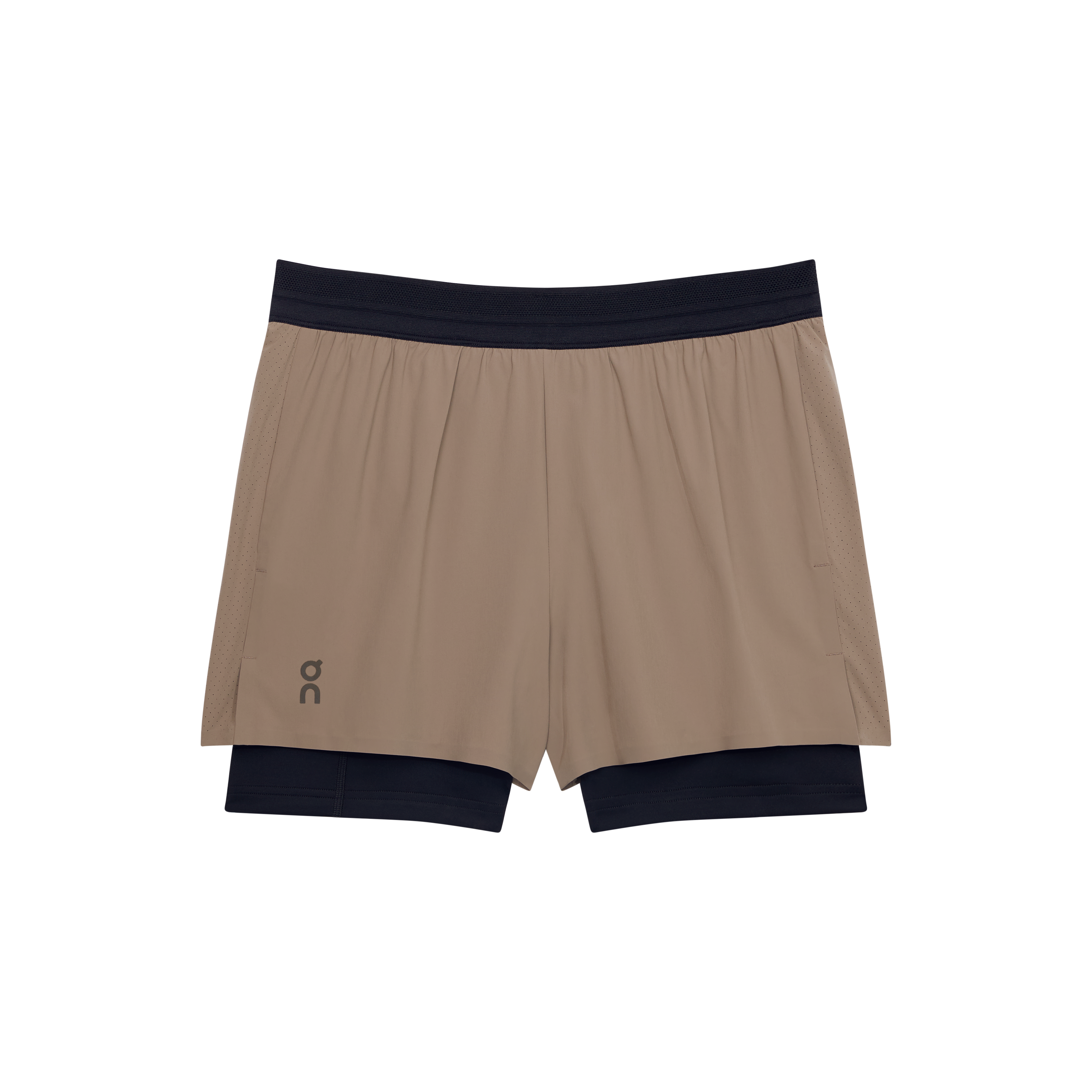 On 3" Performance 2/1 Shorts Cinder | Black (Women'S)