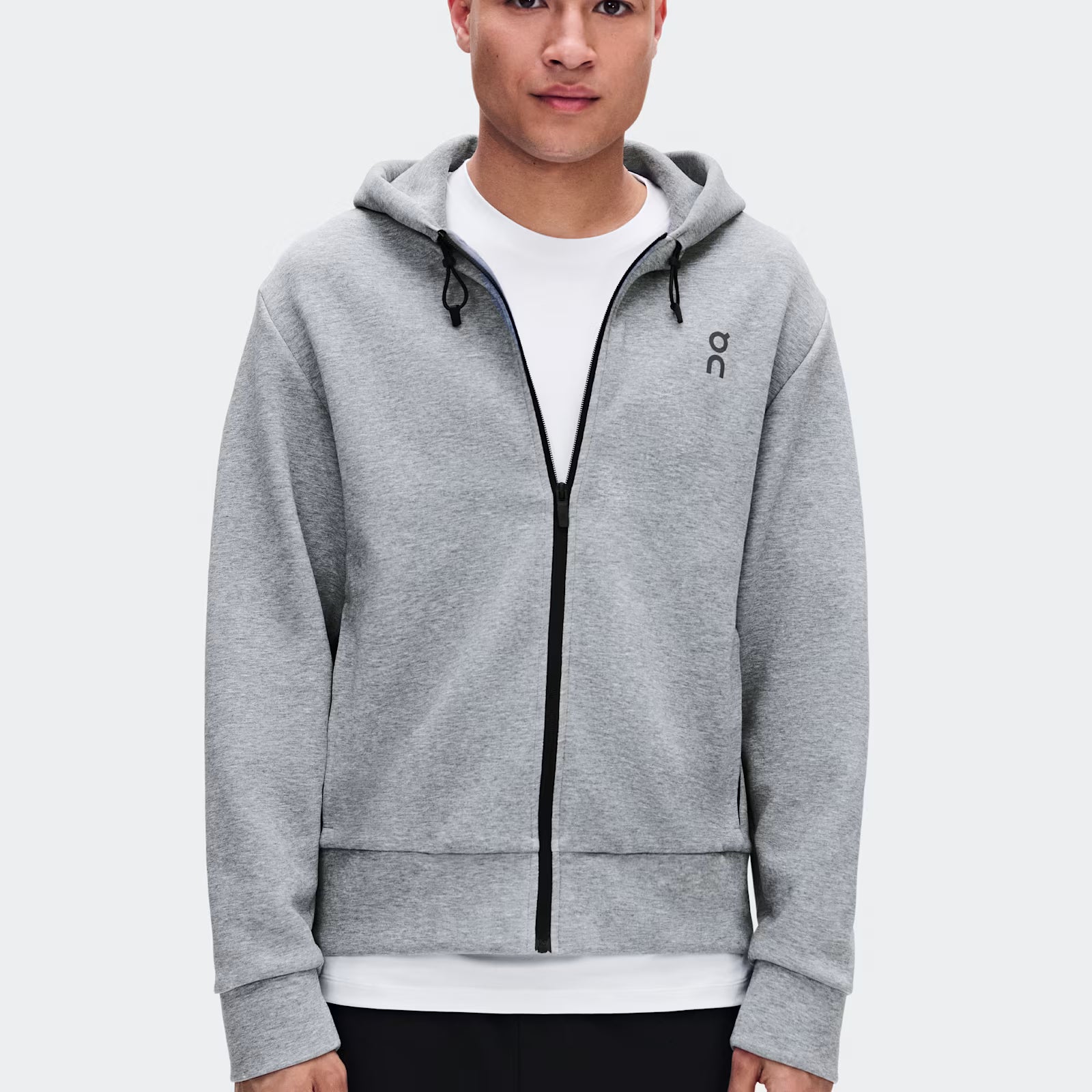 On Focus Tech Zip Hoodie Basalt