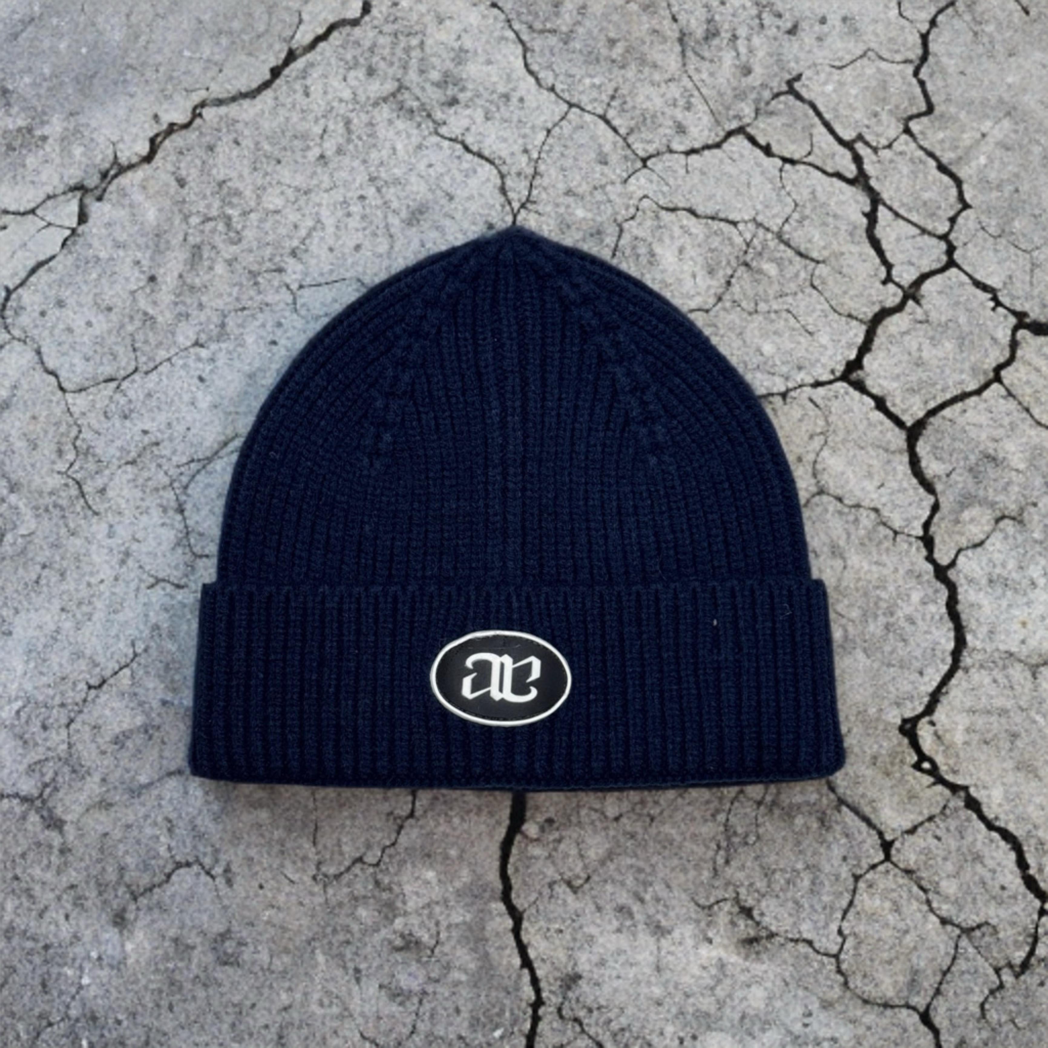 Navy Ribbed Beanie