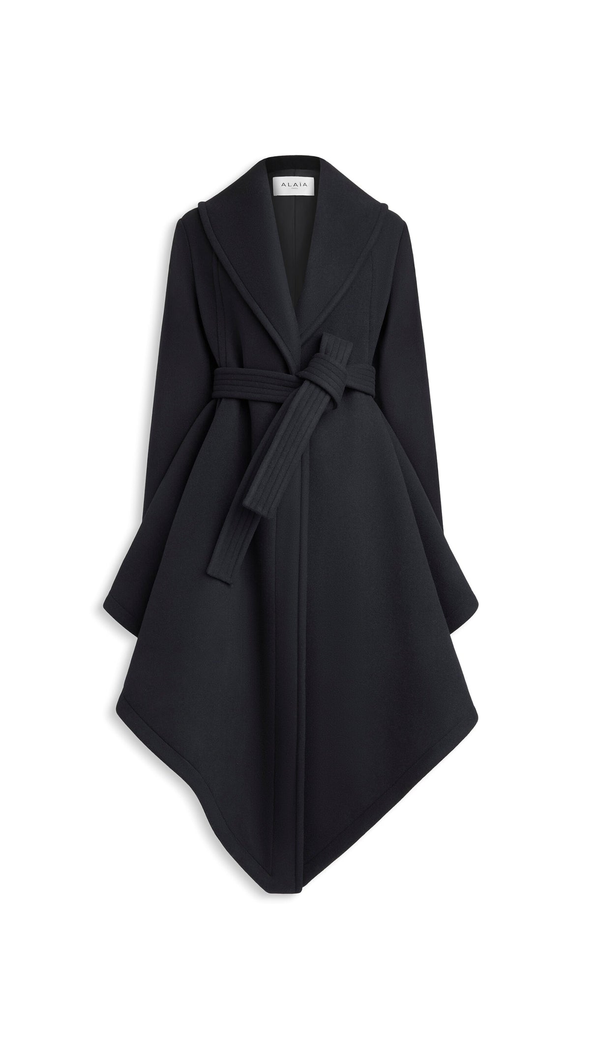 Alaïa Double Face Wool Wrap Coat