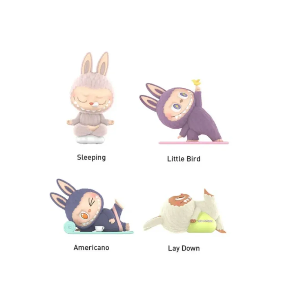 Pop Mart Labubu The Monsters Lazy Yoga Series Figures Sealed Case (10 Blind Boxes) Pack of 10
