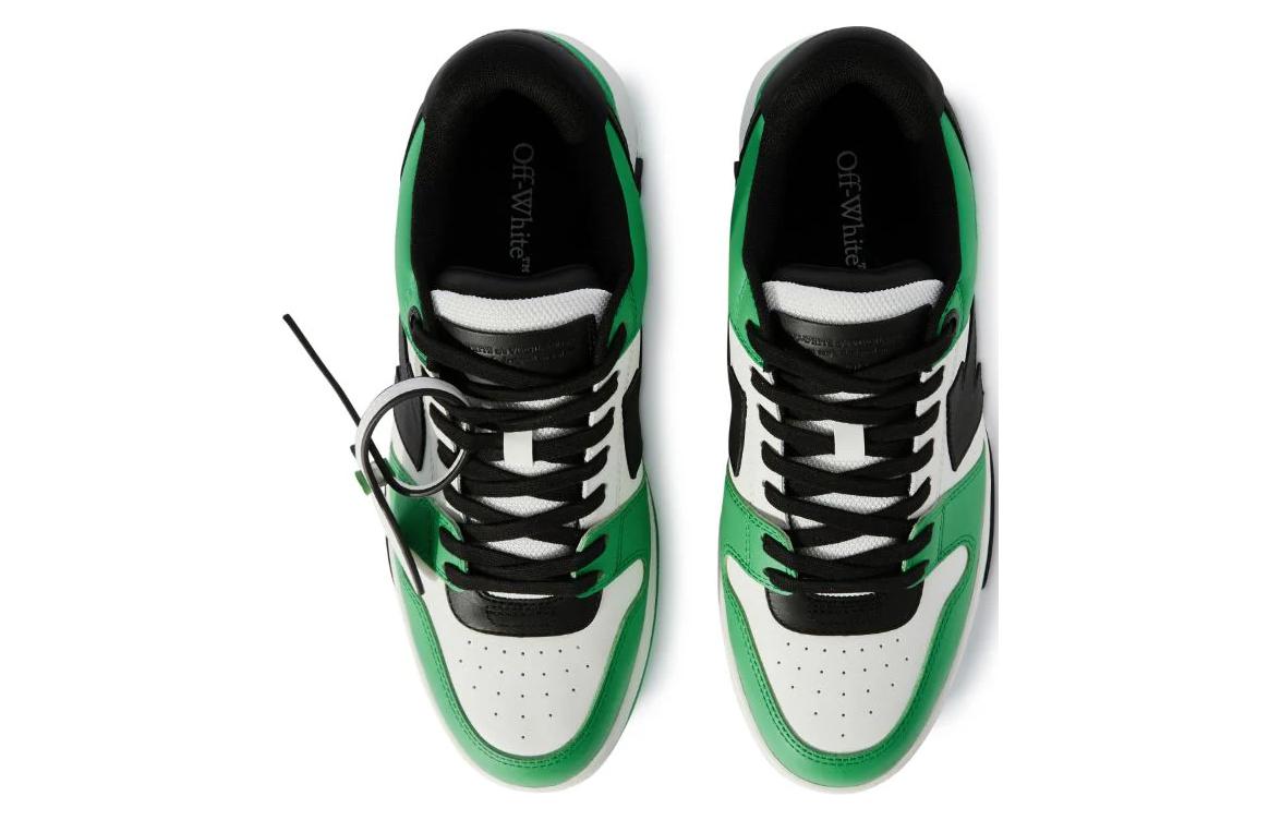 OFF-WHITE Out Of Office "OOO" Low Tops Green Black