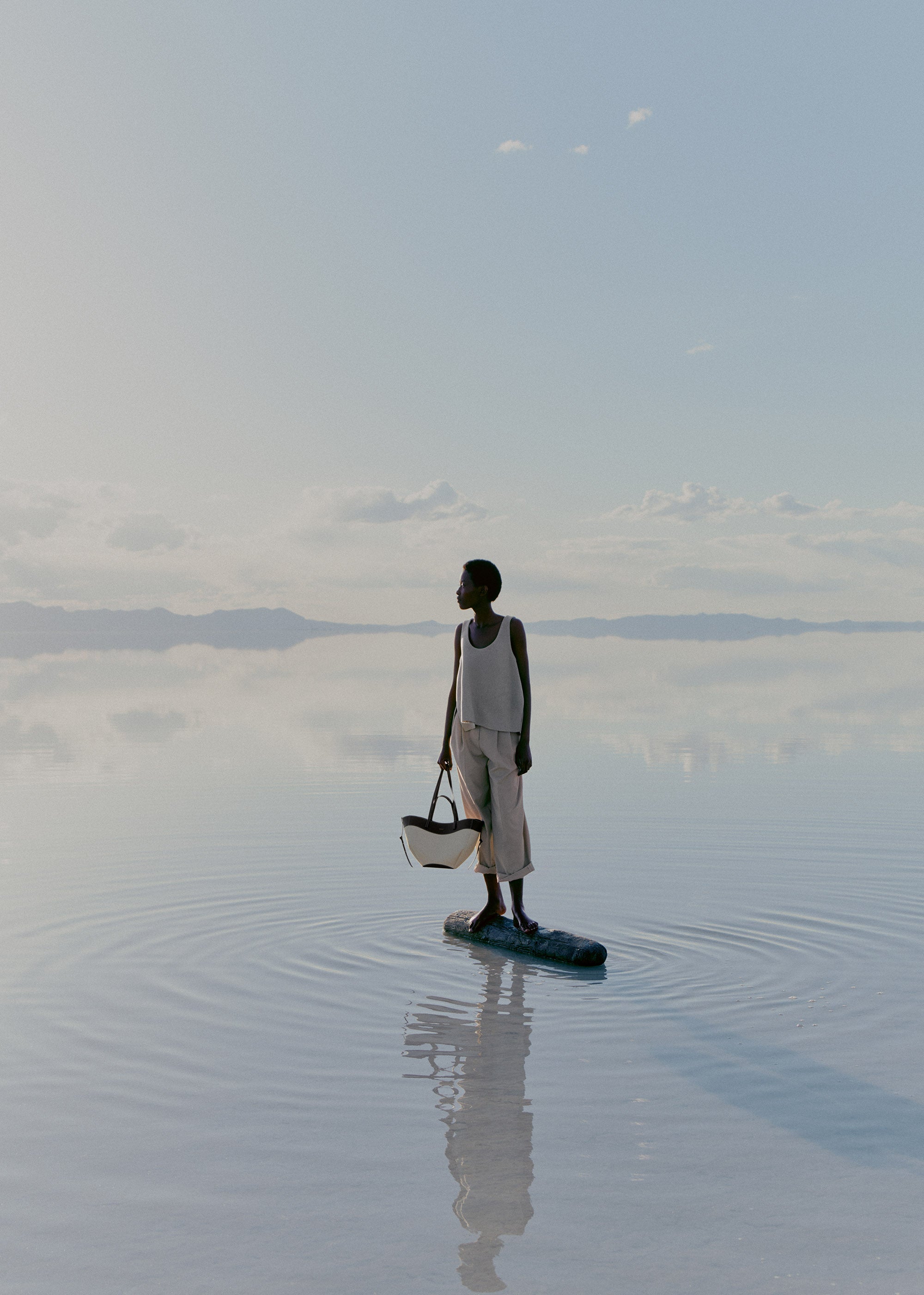 Polene Cyme Mini Black Canvas