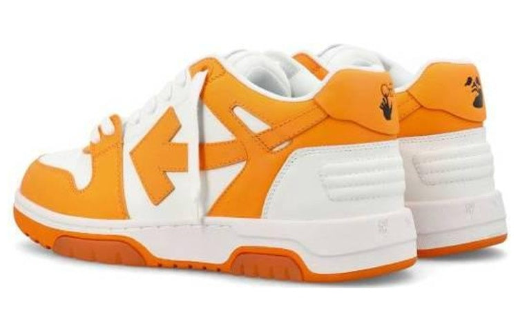 OFF-WHITE Out Of Office OOO Low Tops White Light Orange