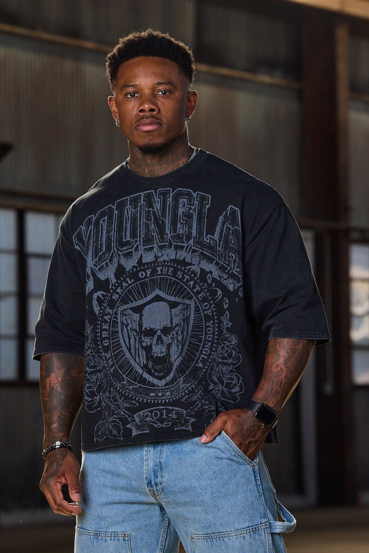 YoungLA 4021 - After Life Tees Skull Emblem