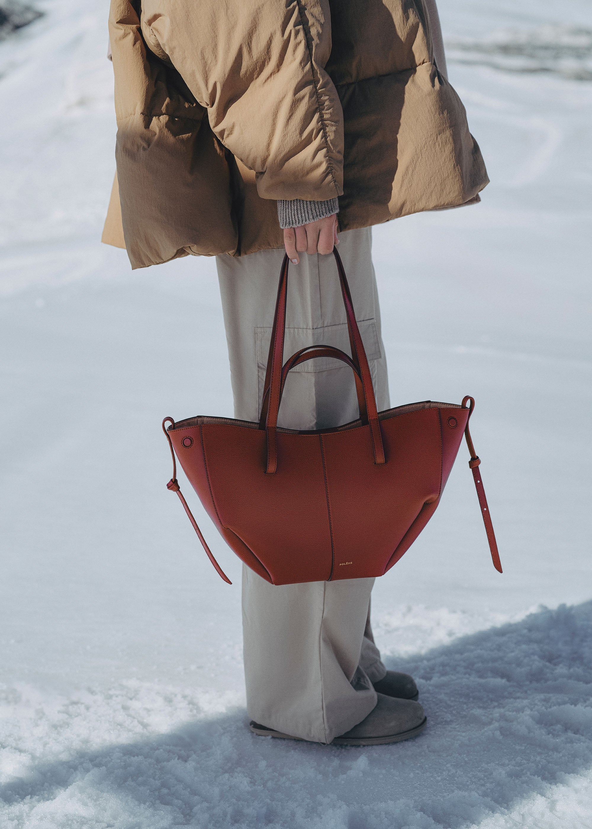 Polene Cyme Mini Textured Red Clay