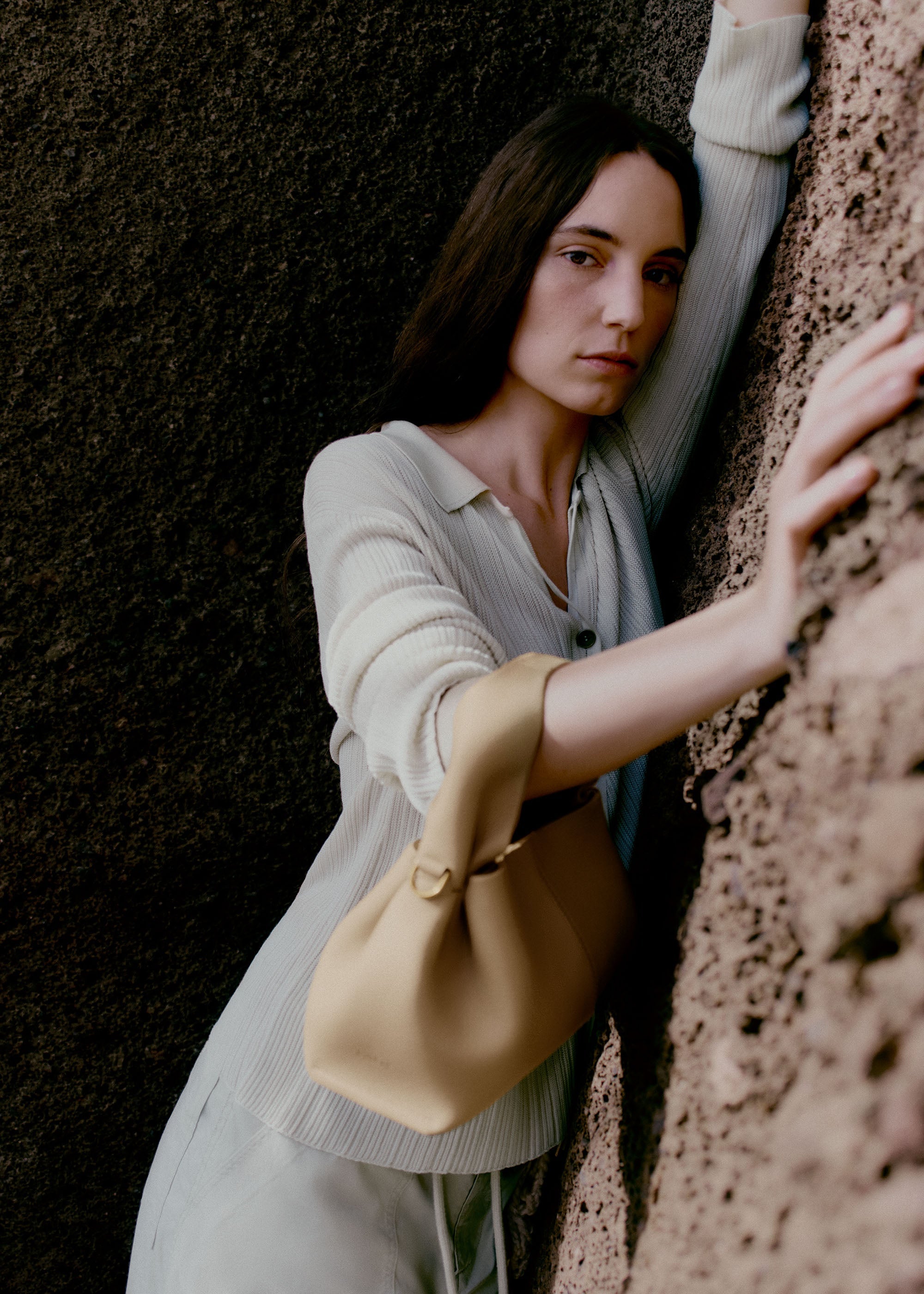 Polene Numero Neuf Mini Textured Sand