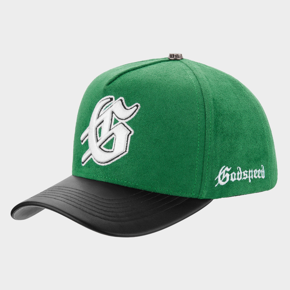 Godspeed Insignia Leather / Suede Hat (Green / Black)