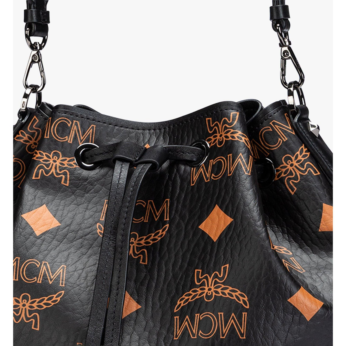 MCM Medium Dessau Drawstring Bag In Maxi Visetos