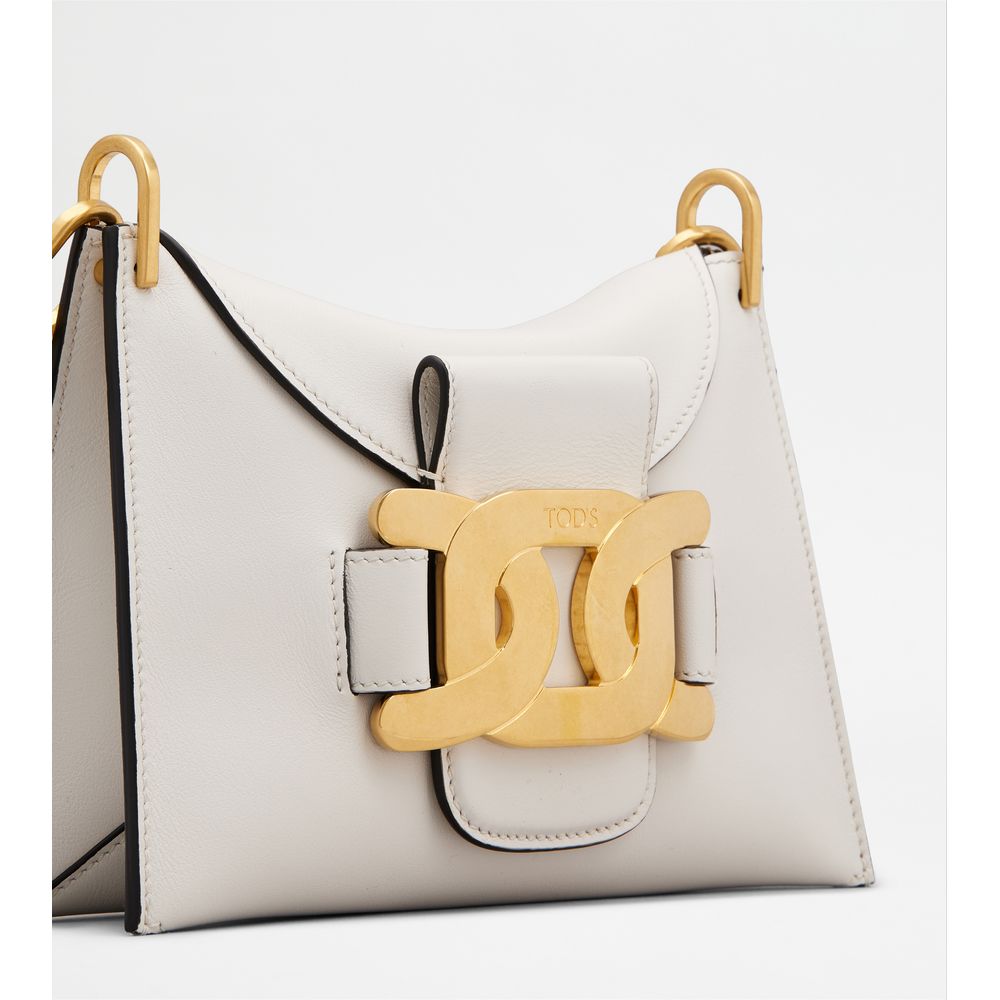 Tods Kate Shoulder Bag In Leather Mini White