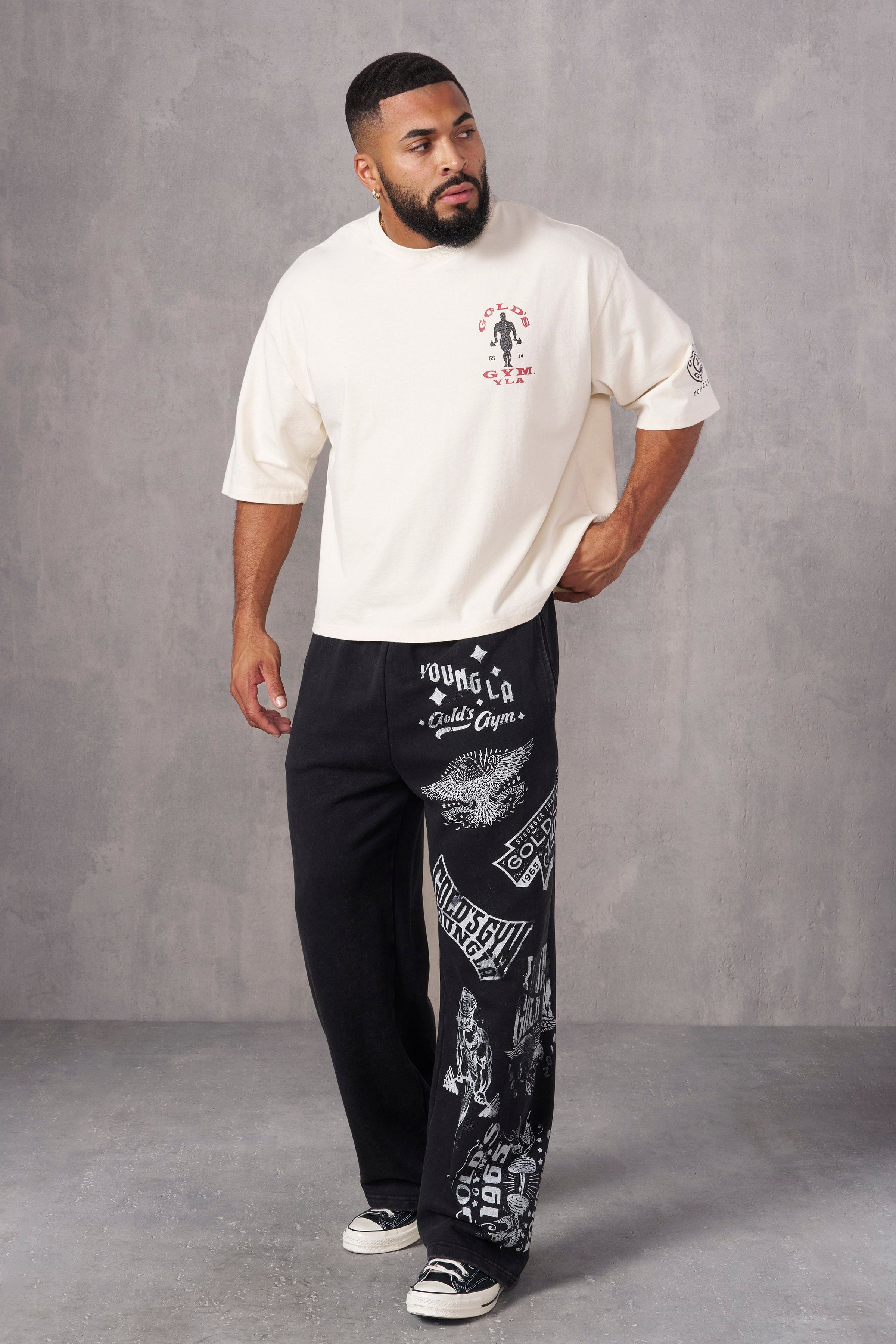 YoungLA 4002 - Golds Gym New Age Tees Off-White