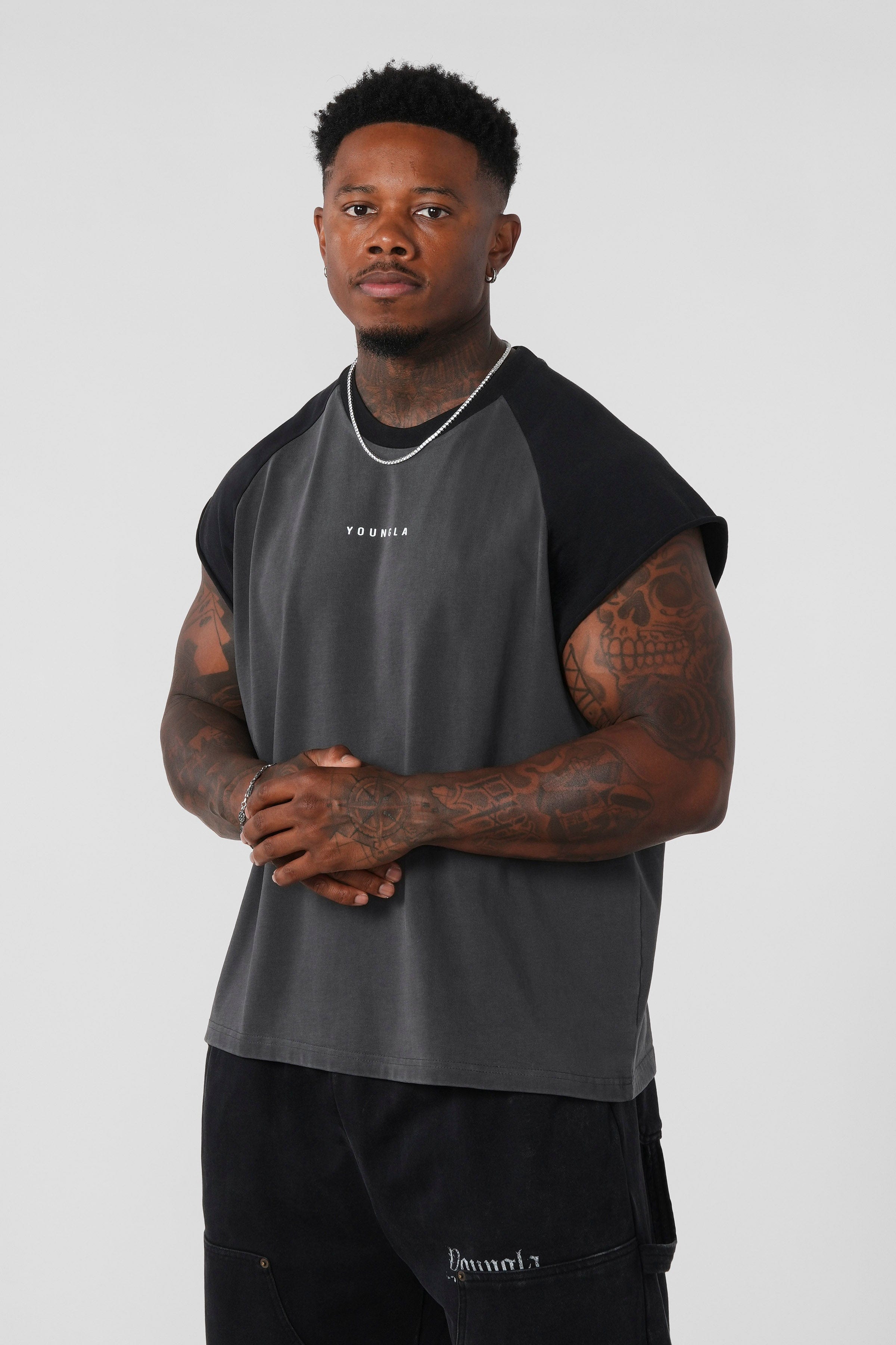 YoungLA 4007 - Rambo Cut-Offs Grey/Black