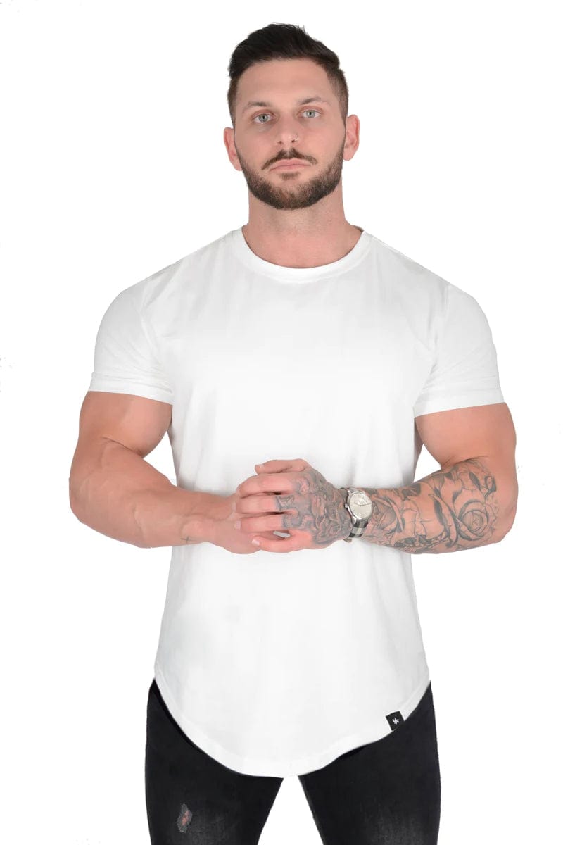 YoungLA 402 Perfect Tee - Scallop Bottom White