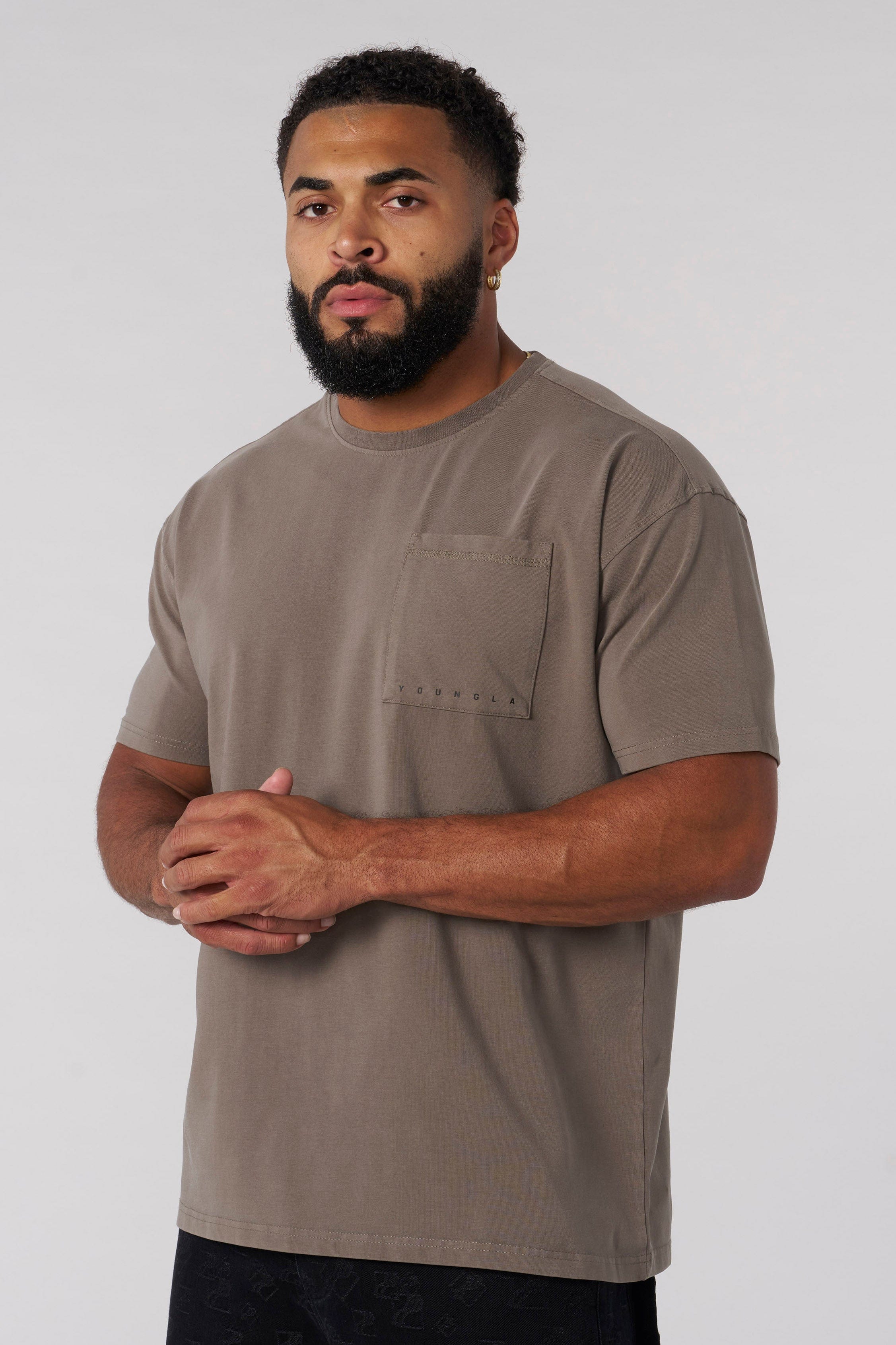 YoungLA 4035 - Tailored Pocket Tees Peat Wash