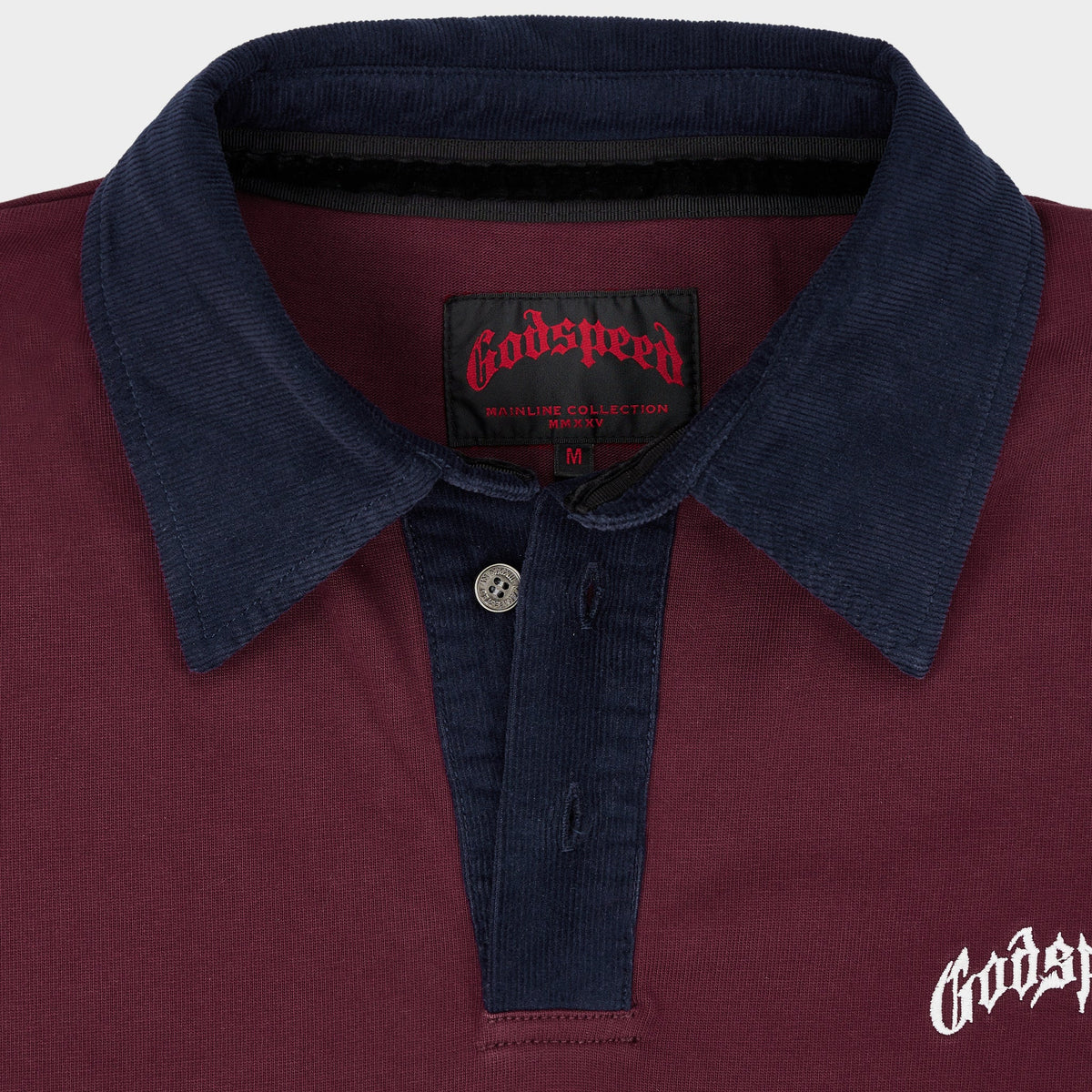 Godspeed Victor Minimal Crest Polo (Burgundy / Navy)