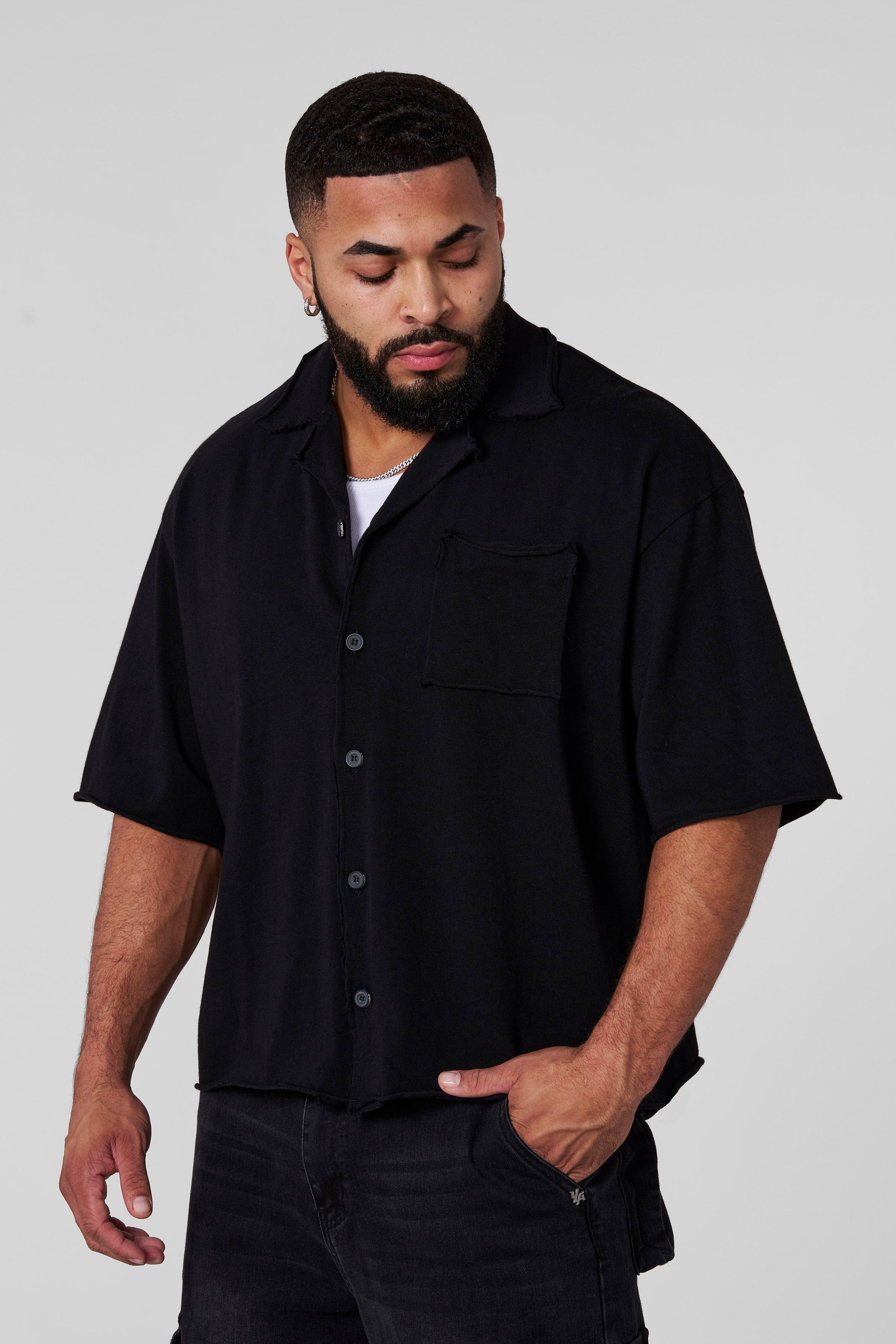 YoungLA 4054 - Streetwear Button-Ups Black