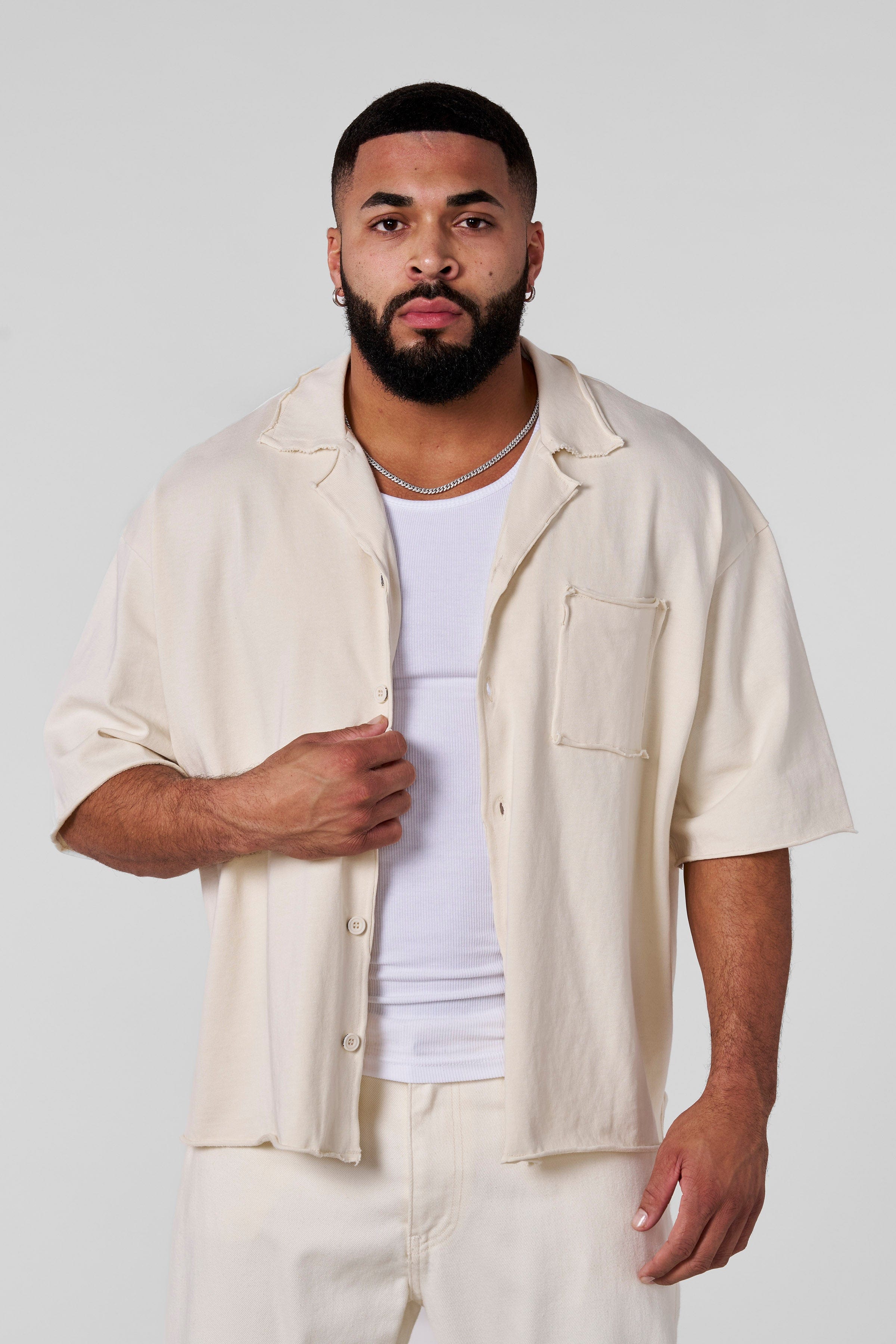YoungLA 4054 - Streetwear Button-Ups Off-White