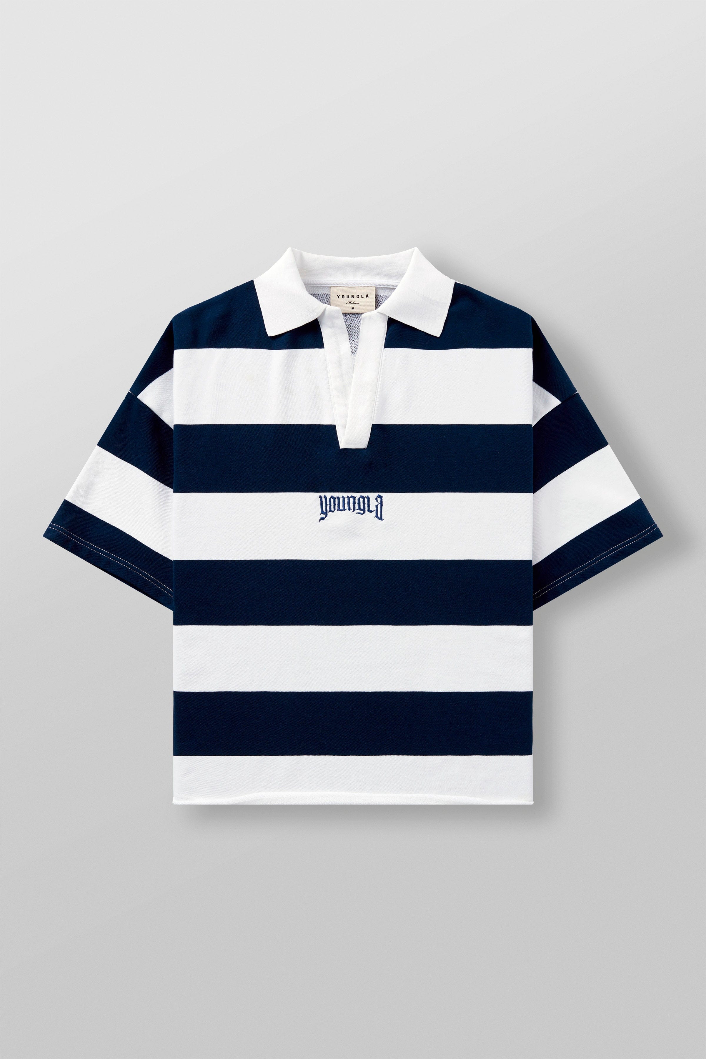 YoungLA 4057 - Menace Polos Navy Stripes
