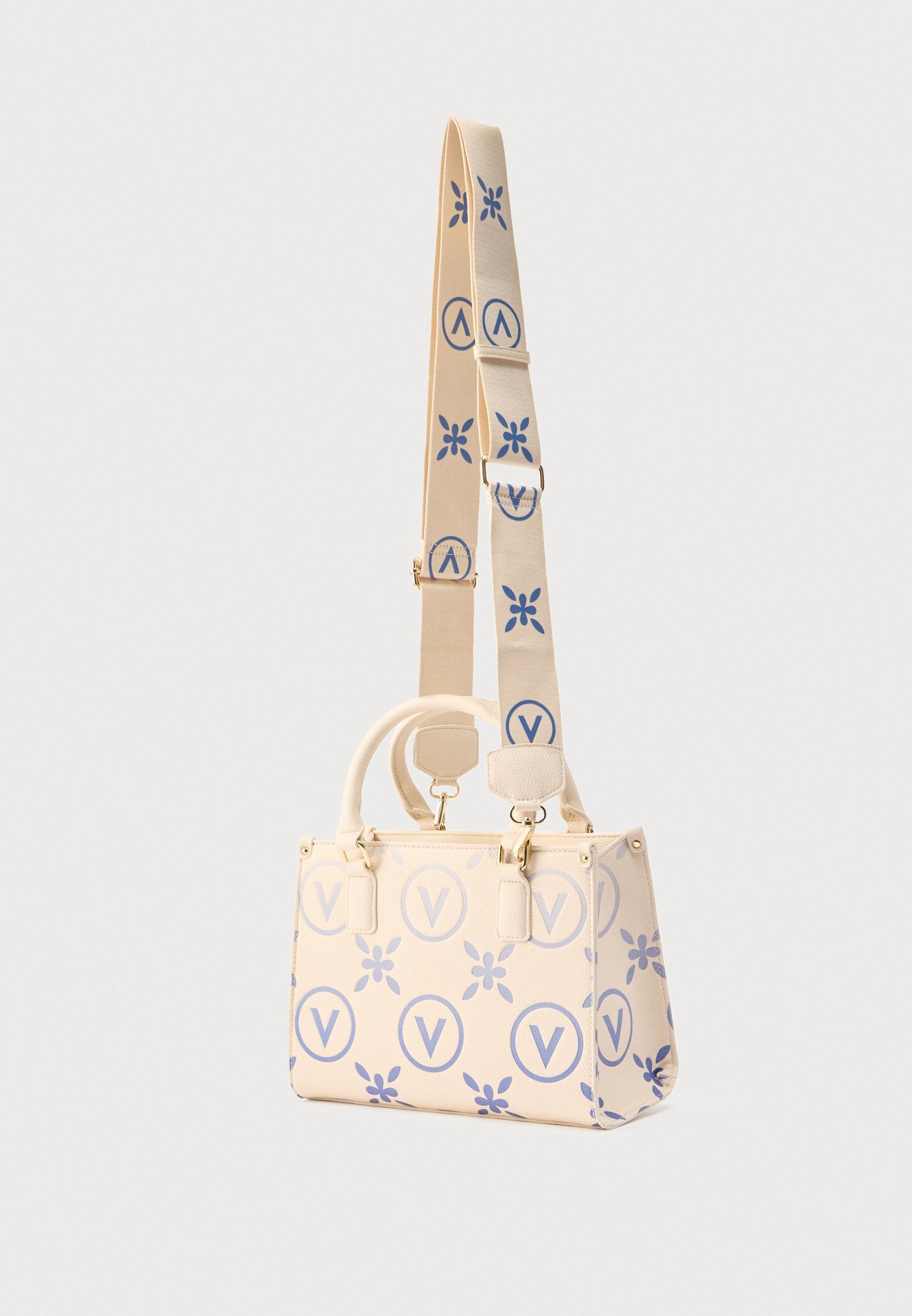 Valentino Bags Samba Re Print - Handbag - Ecru/Bluette