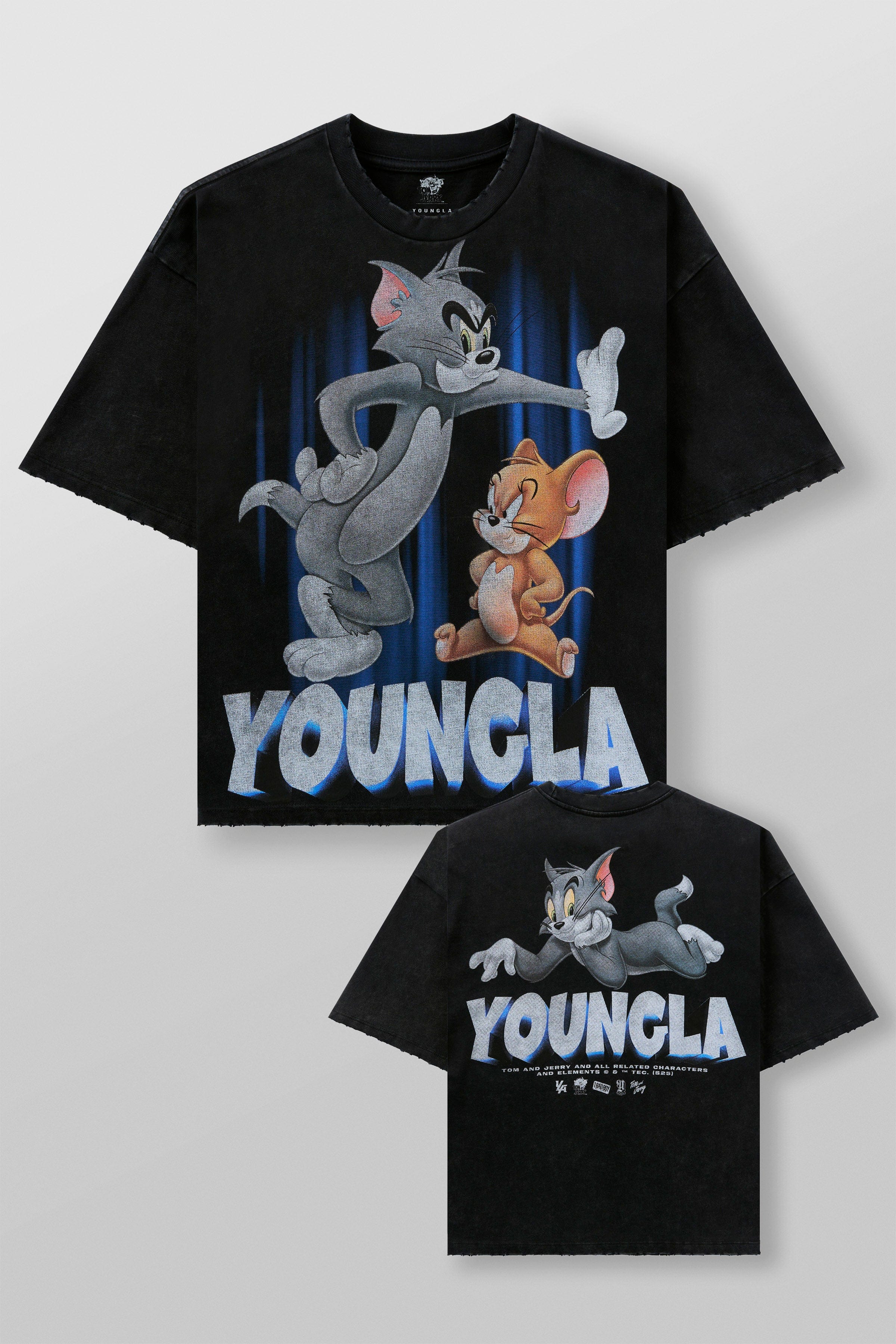 YoungLA 4082 - Tom & Jerry Tees Monochrome