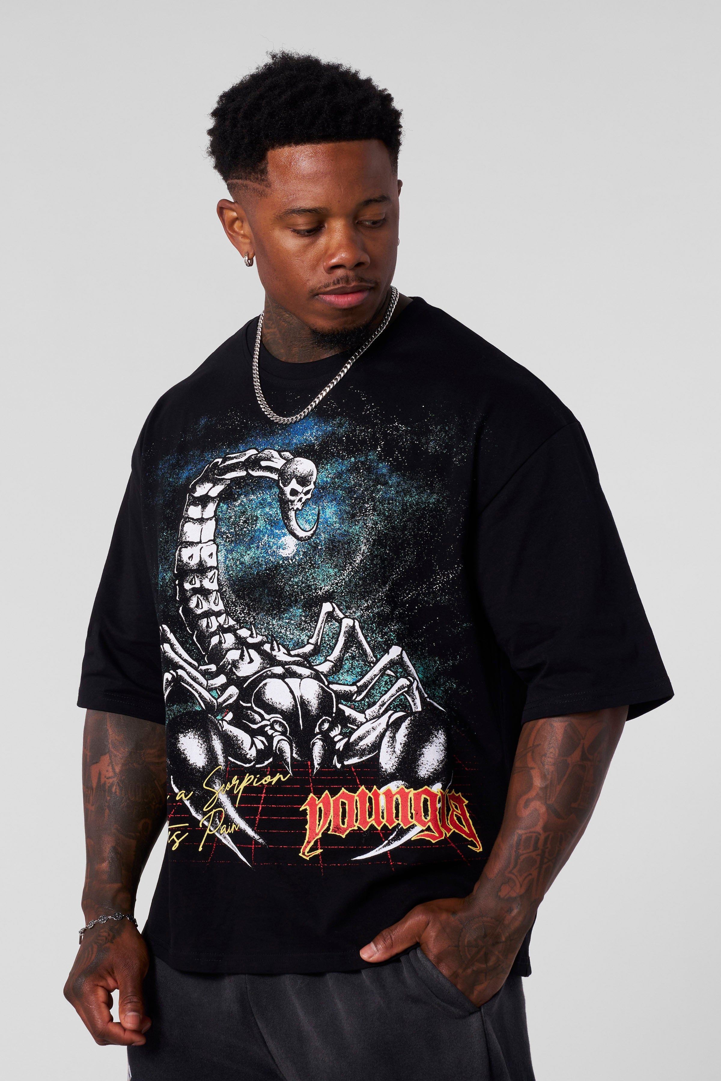 YoungLA 4142 - Scorpion Tee + Jersey Set Black