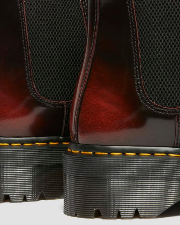 Dr Martens Arcadia Leather Platform Chelsea Boots - Cherry Red Arcadia
