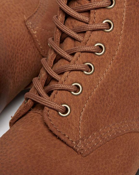 Dr Martens Pascal Tumbled Nubuck Lace Up Boots - Desert Brown